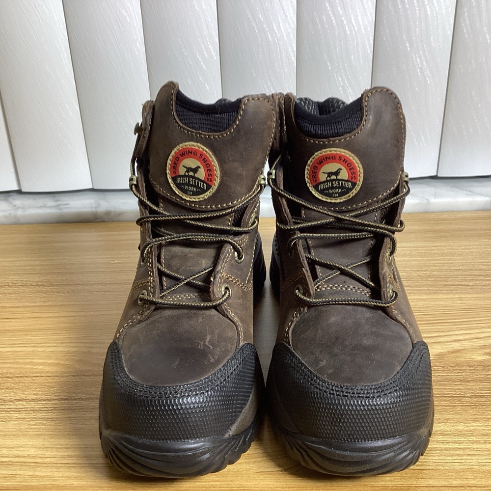 Red Wing Irish Setter 83200 Woman's 6.5B Steel Toe Leather Work Boots Vibram
